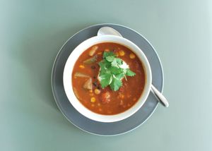 Mexican-inpsired veggie soup