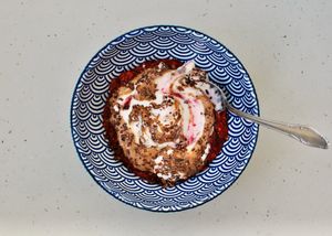 Sweet beet and rose porridge